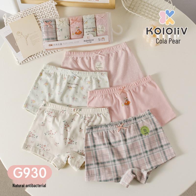 Girls  Cotton Cartoon Print Baby Underwear - Comfortable, Skin-Friendly Briefs Size 120