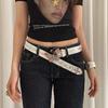 Original Design Pu Leather Belt For Women With Star Embellishments For Casual Dresses