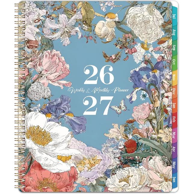 Planner 2026-2027 - Academic Planner, July 2026 - June 2027, 2026-2027 Planners Weekly and Monthly, 8.5  x 11 , Colorful Monthly Tabs, Storage Colorful