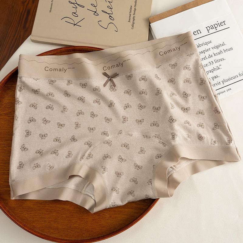 Female Spring and Autumn Small Leopard Print Cotton 10A Antibacterial Crotch Boxer Briefs