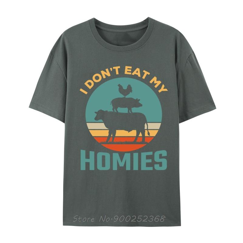 Vegetarian Don Eat My Homies Herbivore Plant Powered Vegan Custom Leisure Tshirt Unisex Cotton Tshirt Oversized Fitness T Shirt