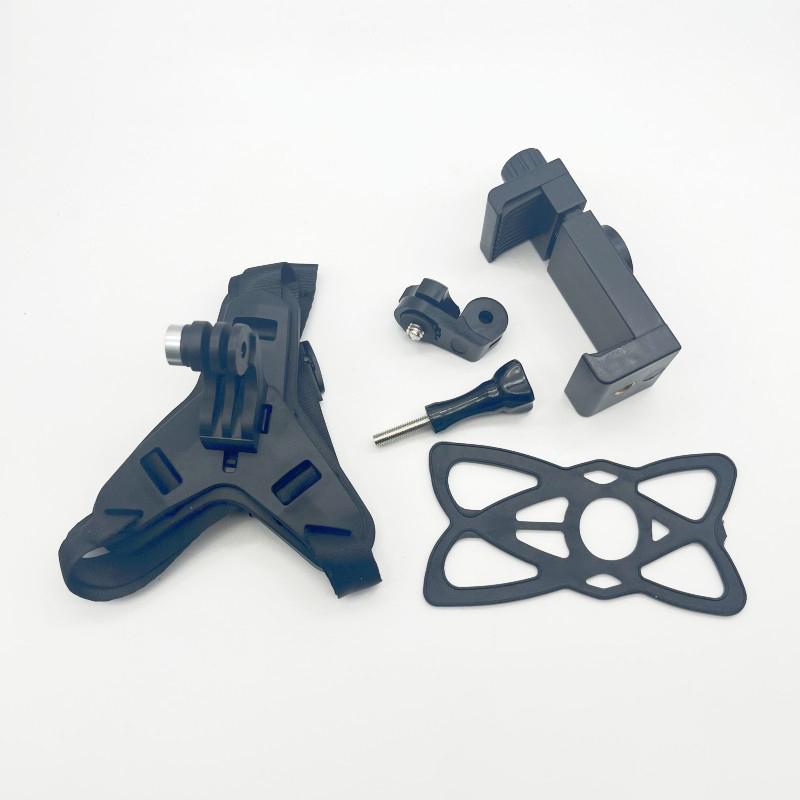 

Мотоциклетный шлем держатель для телефона для Hero 13 12 11 9 Insta360 X4 X3 Dji Action 3 держатель для спортивной камеры крепление на подбородок мотошлема as the picture