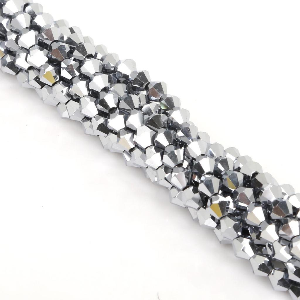6mm DIY Colored Glass Crystal Pointed Beads for Jewelry and Phone Chain Accessories
