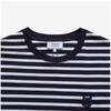 MaiSon KitSune Om00125kj0044 S481 Bold Fox Head Patch Stripe Marine Men S Long Sleeve Tee