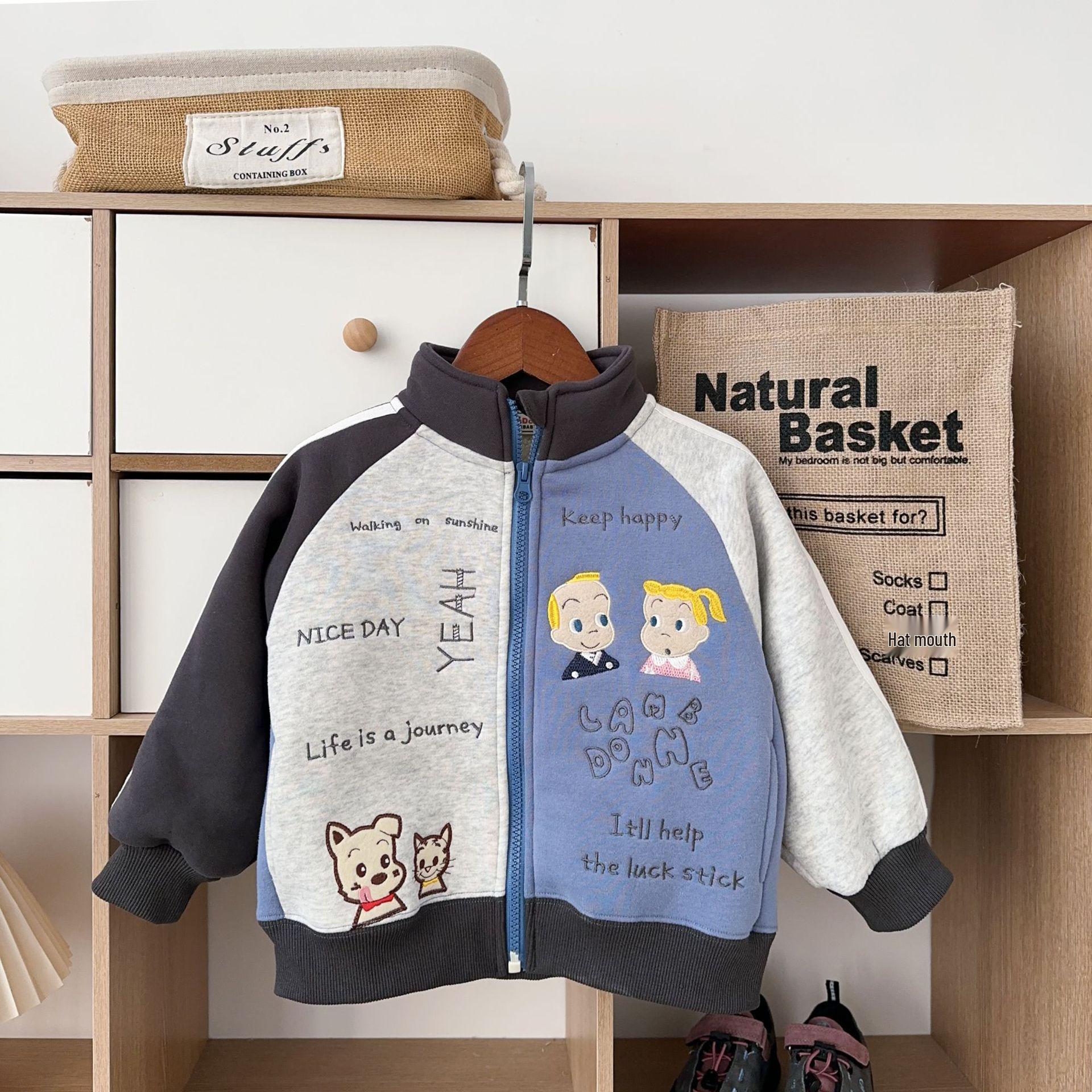 

Boys Winter Fleece-Lined Jacket for Toddlers and Young Children - 2025 Style, Thick and Warm, In Stock 100cm