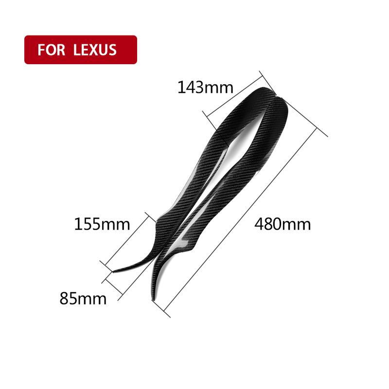 Car Headlight Eyebrow Cover Front Lamp Eyelid Decor For Lexus IS200 1998-2005 Carbon Fiber Trim Sticker 2pcs