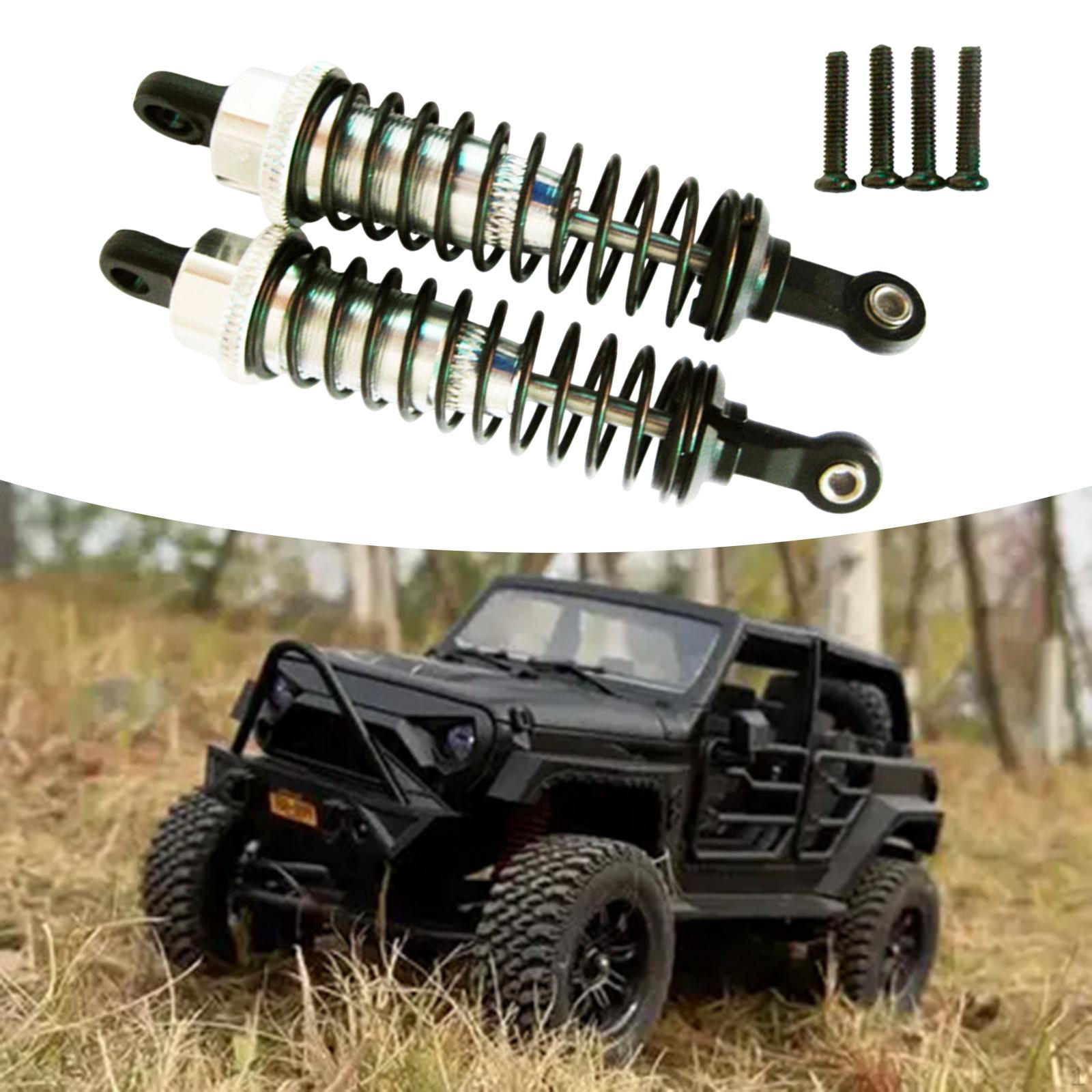 

2 шт. Металеві автомобільні амортизатори RC, запасні частини, пружинні амортизатори на 1 шт.:12 Масштаб срібний