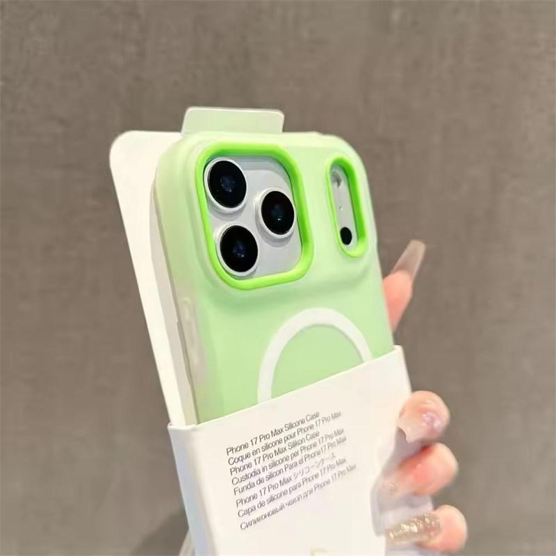 Luxuriöse Candy-Farbe Mattes Handyhülle für iPhone 11-17 Pro Max Plus mit MagSafe-Unterstützung