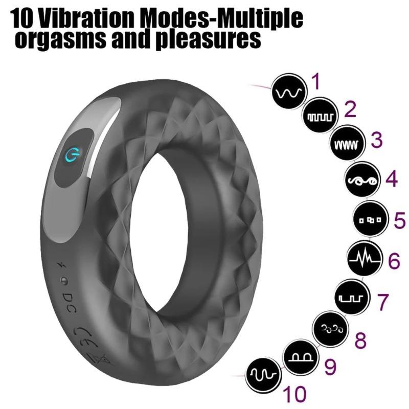 Vibrátor Penis Ring Měkký penisový kroužek Dick Vibrátor Zpoždění ejakulace Stimulátor ejakulace Zboží pro dospělé pro muže Erotické hračky Cockring pro muže 18+