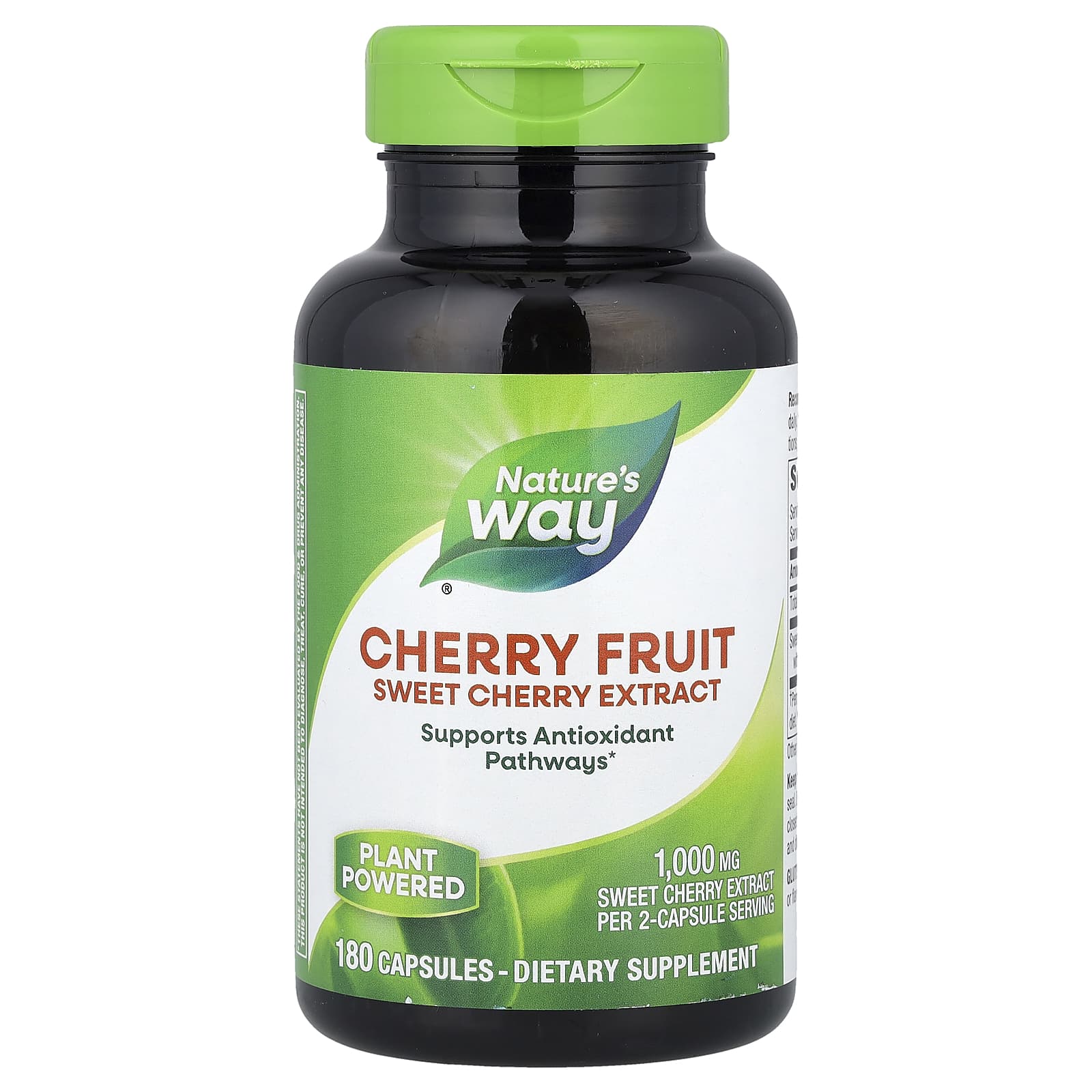 

Nature S Way, Cherry Fruit, Sweet Cherry Extract, 180 Capsules (500Mg per Capsule)