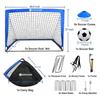 Easy To Carry Football Net Set Including 2 Foldable Markers Ball And Inflation Device For Kids Outdoor Play
