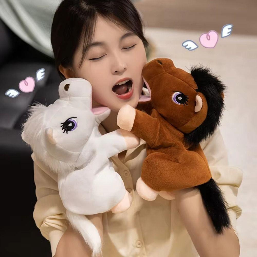 Storytelling Animal Little Horse Puppet Simulation Hand Finger Story Puppet Kid Gift
