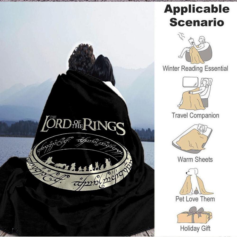 1pc Lord of the Rings Blanket Lightweight Flannel Throw For Sofa, Bed, Travel, Camping, Livingroom, Office, Couch, Chair, And Bed