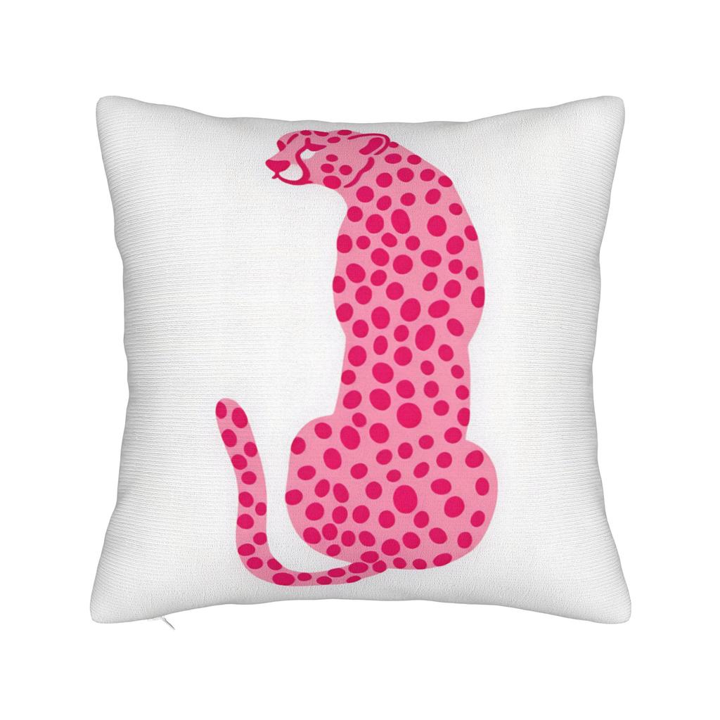 Pillow Cover Pink Black Leopard Duo Lying Sitting  Morden Pillow Case For Chair Sofa Home Decor Pillowcases
