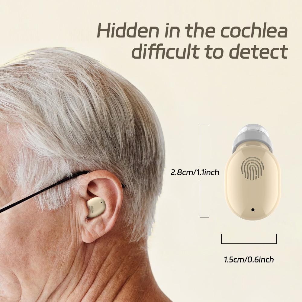 

Новый перезаряжаемый слуховой аппарат 2025 года для пожилых людей - двустороннее ношение, усилитель звука, 3 цвета хаки