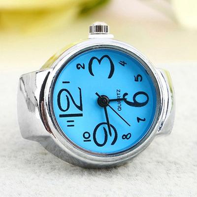 Fingerringuhr, multifunktional, dekorative Legierung, Zeitanzeige, Schmuckzubehör für Damen