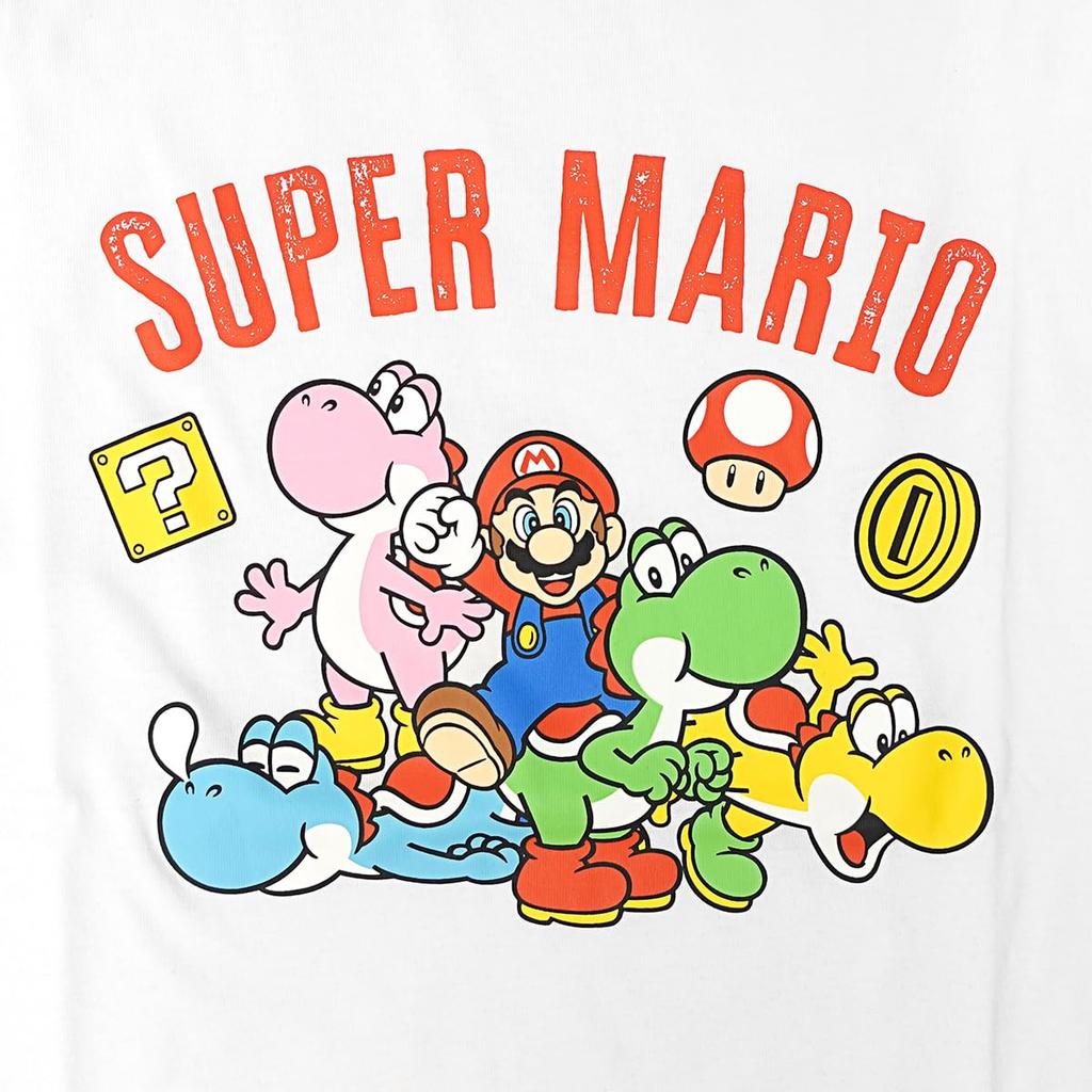 Super Mario Colorful Yoshi Short Sleeve Goods Mario Yoshi [Fineplus] T-shirt