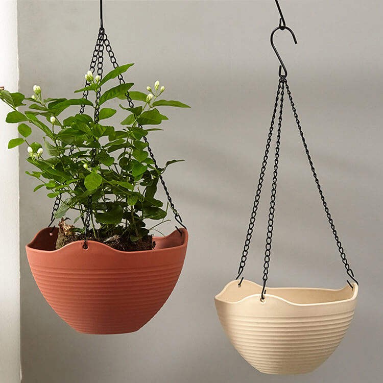BRICE Pot De Plantation Round Hanging Planter Outdoor Garden Coloured Plant Pot
