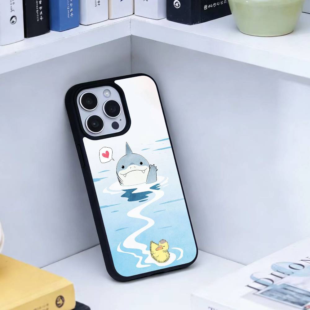 J-Cute Shark Phone Case For iPhone 17,16,15,14,13,Pro,Max,Plus,Magnetic For Magsafe Wireless Charging