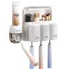 Wall-Mounted Toothbrush Holder & Automatic Toothpaste Dispenser