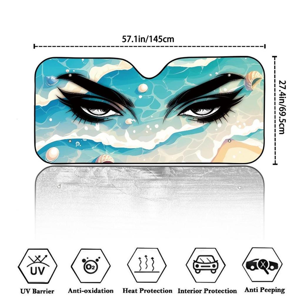 Universal Customizable One-Piece Car Windshield Sunshade