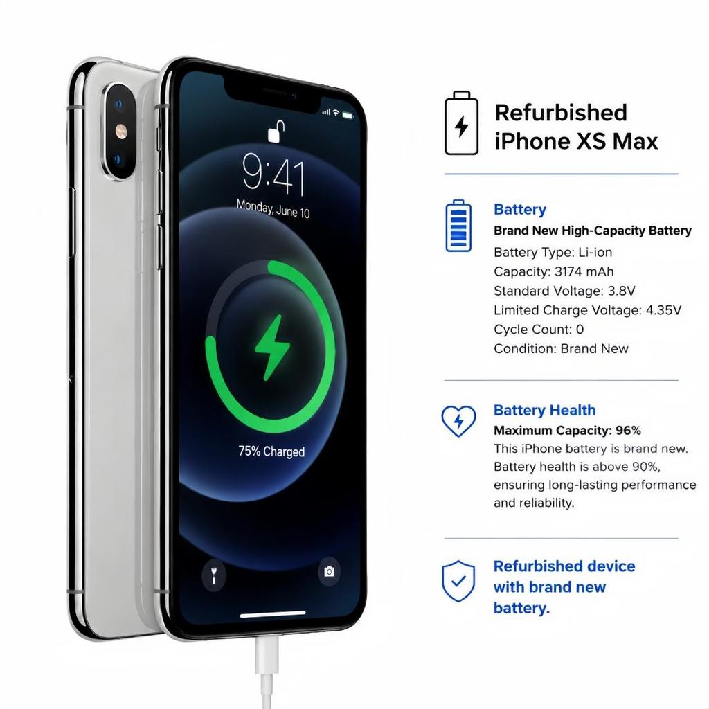 Refurbished Apple iPhone Xs Max 256GB Gold/Silver/Space Gray Unlocked Smartphone – 6.5-inch Super Retina OLED, A12 Bionic, Face ID, Dual 12MP Camera
