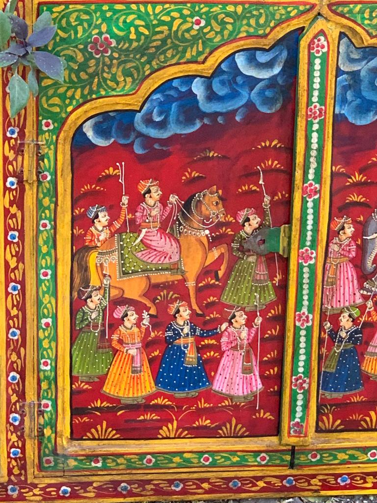 Handcrafted Wooden Jharokha: Indian Heritage Carved Window Wall Decor