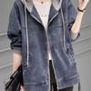 Korean Style Denim Baseball Jacket for Women - Fashionable Spring & Autumn Casual Top 2026