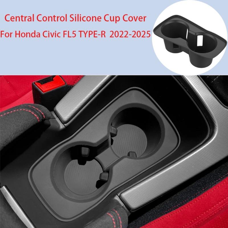 Silicone Adhesive Cup Cover Center Control Anti slip and Leak proof Cup Mat For Honda Civic FL5 TYPE-R -2025