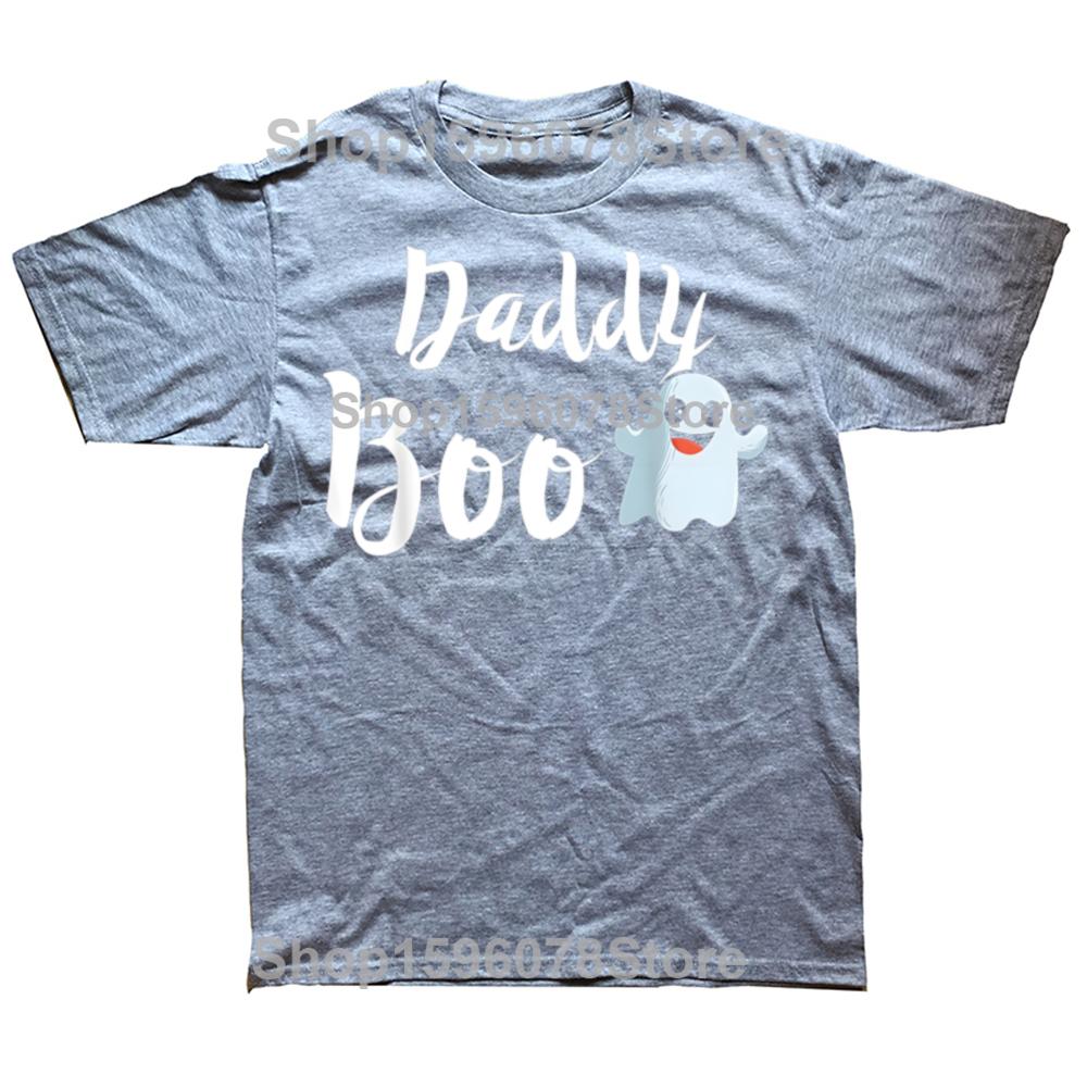 Funny Daddy Boo Halloween Ghost Dad T Shirts Men Women Pure Cotton Humor Streetwear Tee Shirt Short Sleeve Unisex Loose Clothing