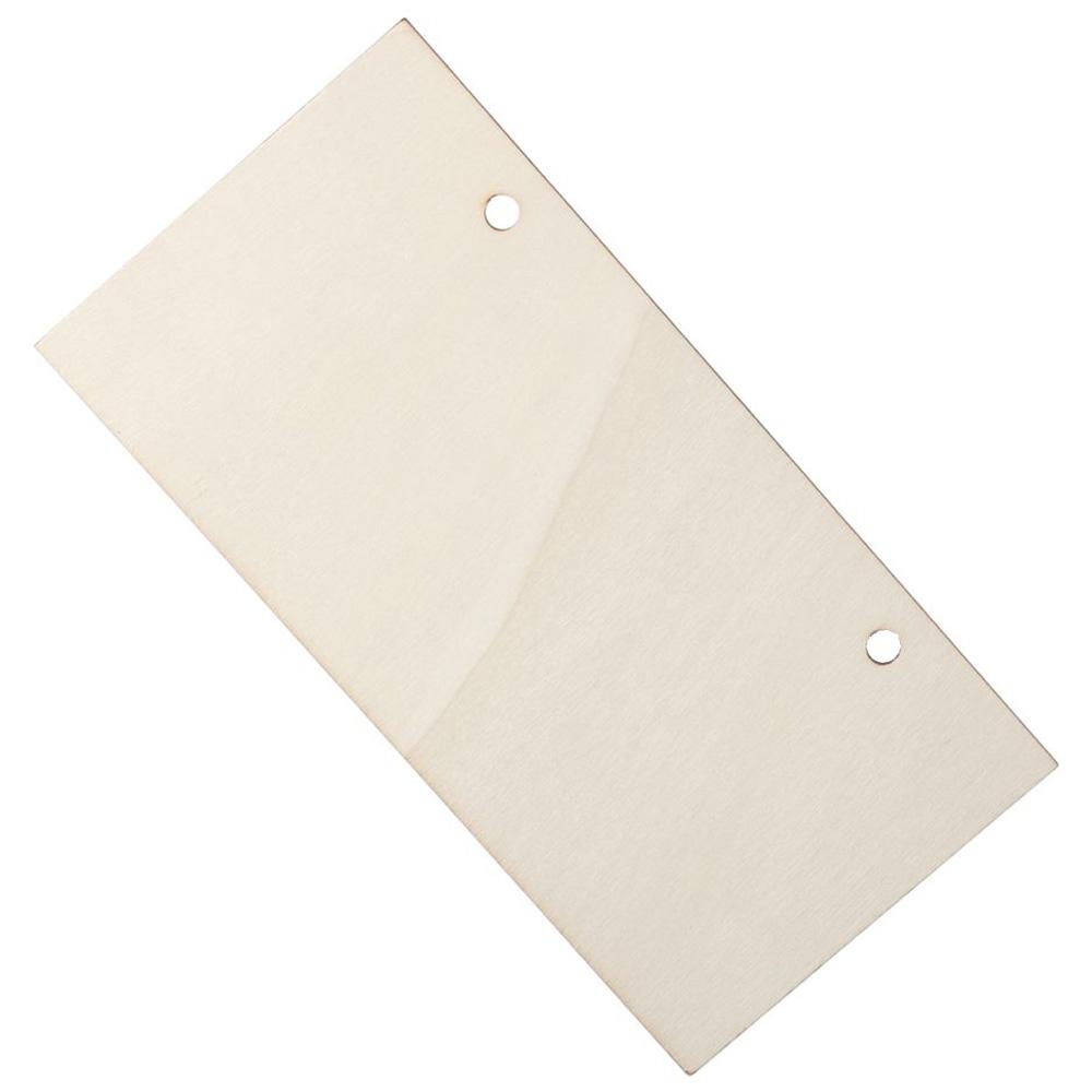 6Pcs 3.94x7.87 Inch Unfinished Wood Sign Wood with Rope Vintage DIY Craft Project Wood Sign  Door