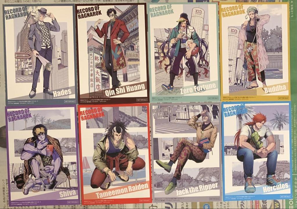 [USED] Record of Ragnarok TSUTAYA Bonus Illustration Cards 15 pieces