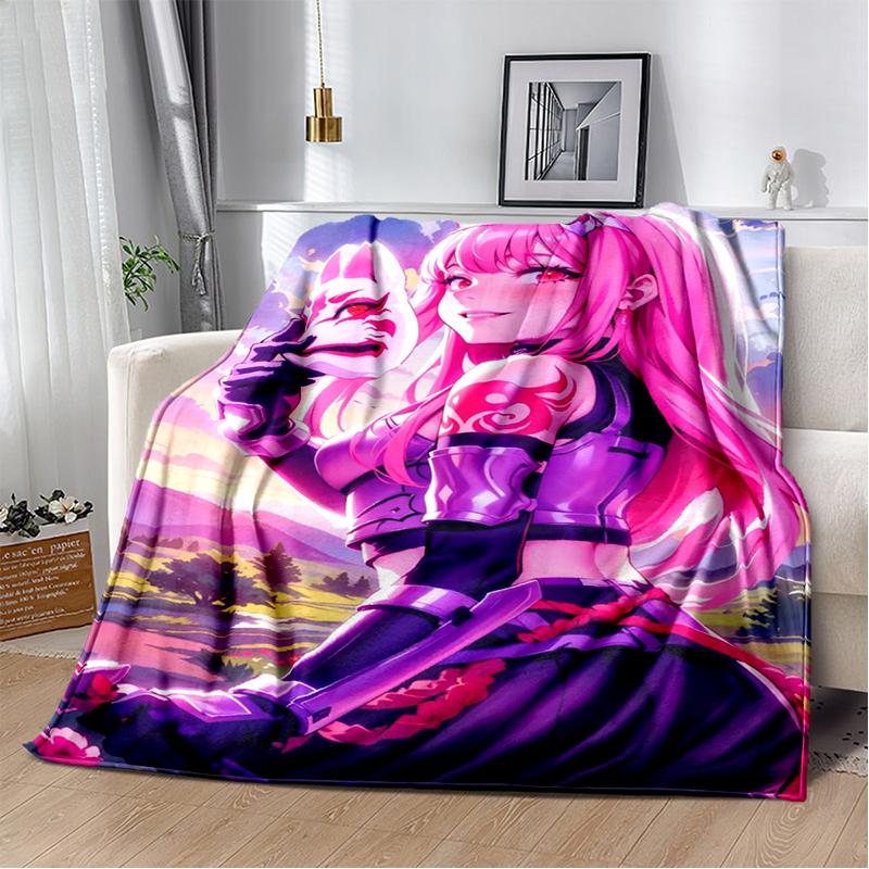 Zero Two 29 Style Cartoon 002 Hiro Sexy Girl DARLING In The FRANXX Flannel Blanket,Soft Throw Blanket for Home Bedroom Bed Sofa
