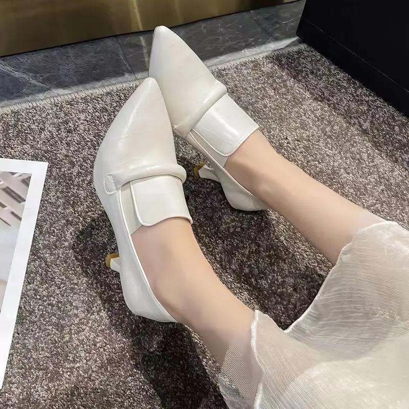 Fashion High Heels Women's Shoes Office Pumps on Heeled Pointed Toe Ladies Stilito Chic Point Shoe Quick Delivery Stylish Summer 2025 39