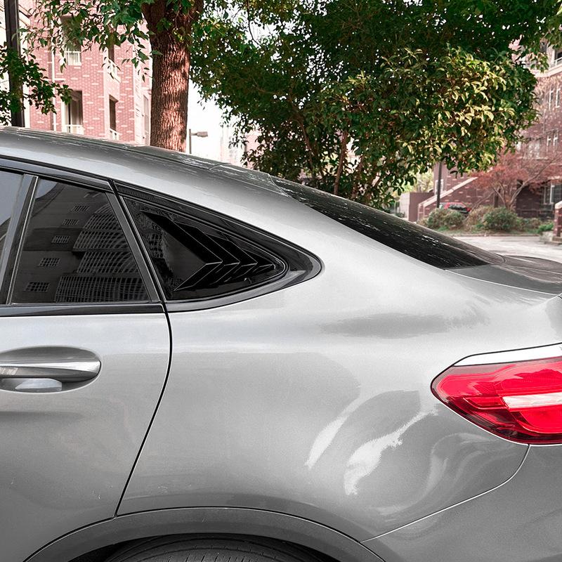 For Mercedes Benz GLC Coupe C253 2016- Car Rear Window Shutter Cover Trim Window Louver Side Vent Trim Auto Accessories