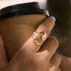 Youthway Fashion Irregular Geometric Zircon Ring For Women 18K Gold PVD Plated Stainless Steel Ring Chic Jewelry Gifts