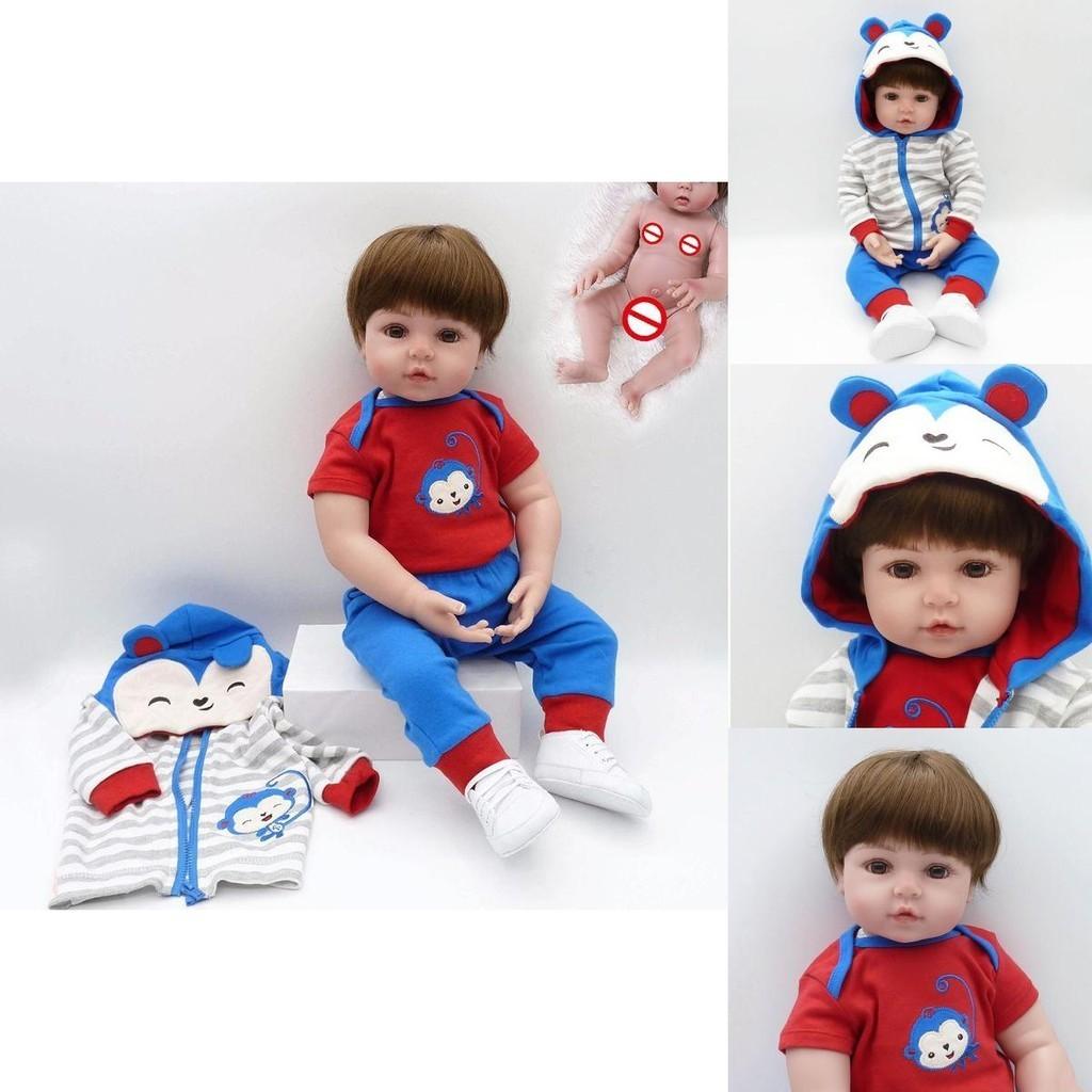 Adorable Reborn Toddler Boy Soft Silicone Bebe Doll Toy For Girls Birthday Gift