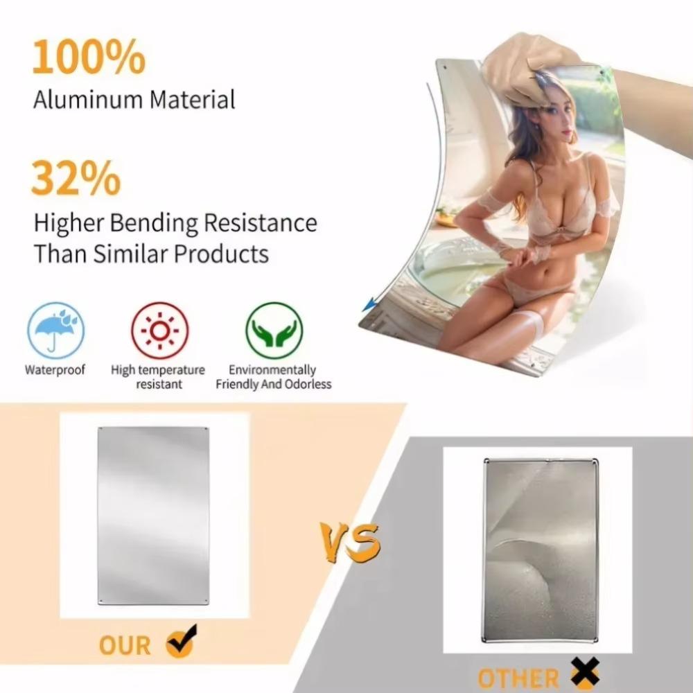 Vintage Female Silhouette Metal Wall Art Retro Home Decor