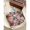 Embroidered Flower Cosmetic Bag Large-capacity Floral Skin Care Product Storage Bag  Portable Outing Toiletry Bag Travel Liner Bag