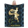 Twelve zodiac signs digital-printed polyester Bedroom velvet flannel soft sofa cover blanket Fleece soft cover blankets for beds