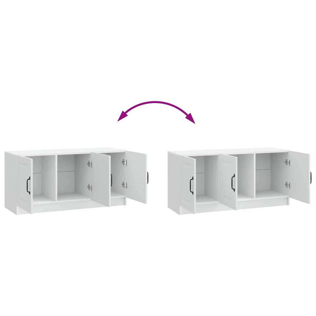 White TV Cabinet 99 x 34.5 x 47 cm Particleboard