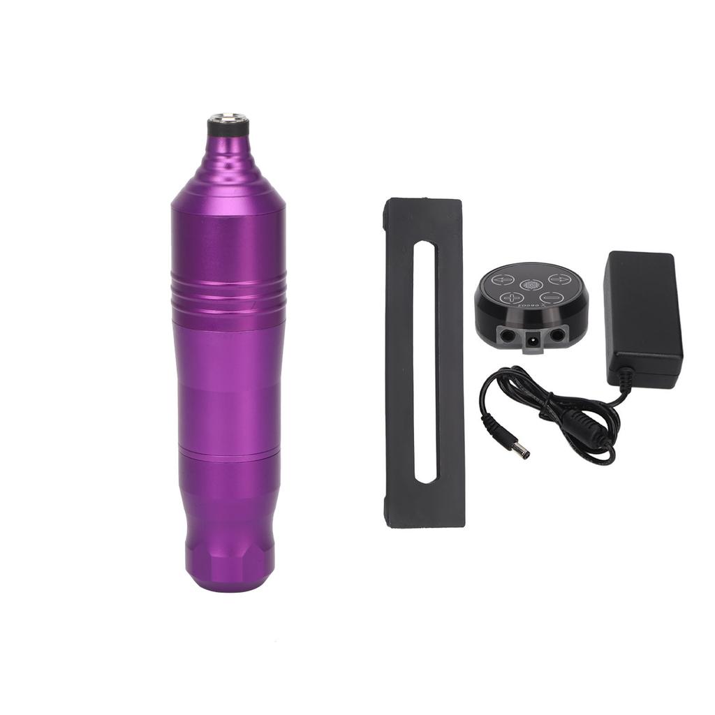 Rotary Tattoo Pen Kit Cartridge Needle Professional Complete Tattoo Power Supply Kit 100‑240V EU