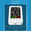 Intelligent Harmful Gas Alarm With Temperature Moisture Display Clock And Magnetic Back For Indoor Use