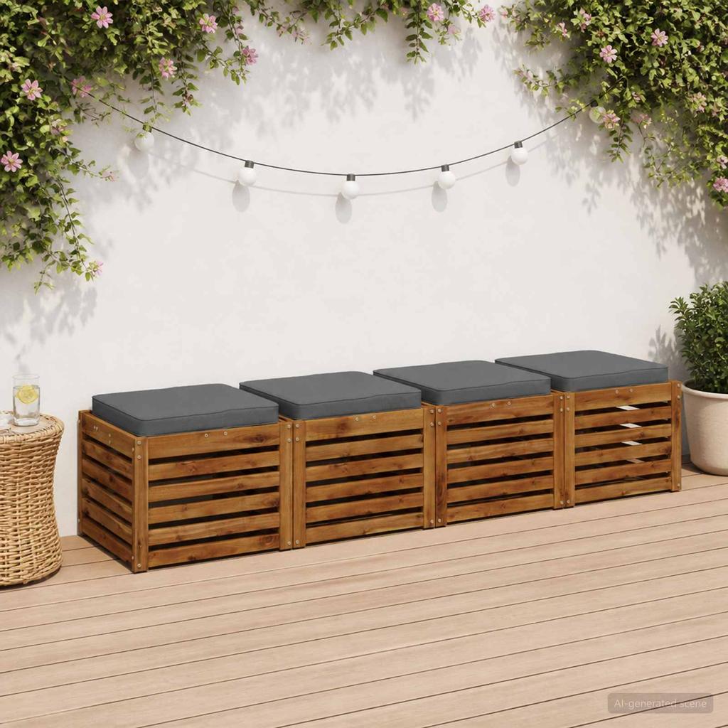 4 piece seat cushions VUGHT 4 pcs 100percent polyester blue