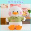 Plush Duck Toy With Bowknot For Kids And Girls Gift In Super Soft Short Plush
