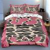 Pink Tiger Motif Bedding Duvet Cover Sets Duvet Covers Pillowcases Gifts (1 * Duvet Cover 2 * Pillowcases, Without Duvet Insert)