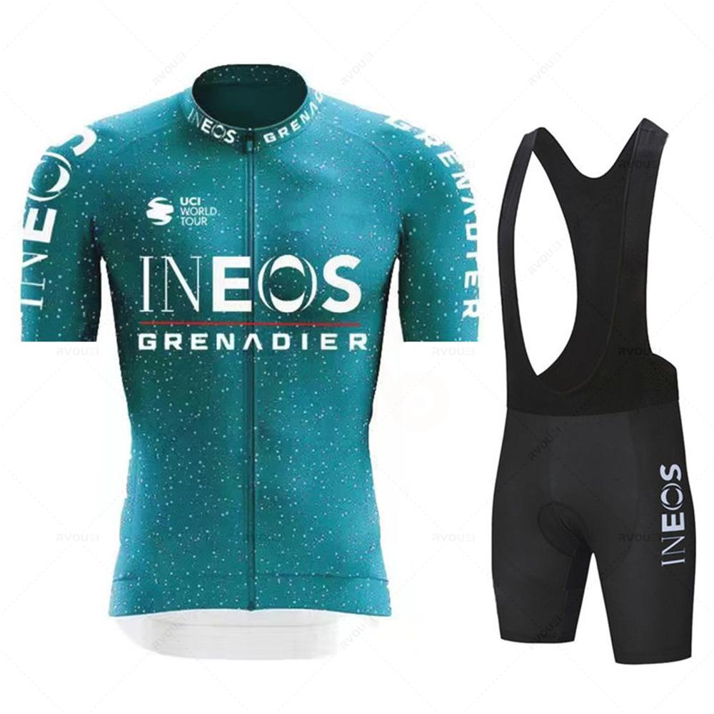 

2026 INEOS Pro Team Cycling Jersey Set Summer Breathable Road Bicycle Suit Riding Uniform Bike MTB Clothing New Sports Cycling Kits S