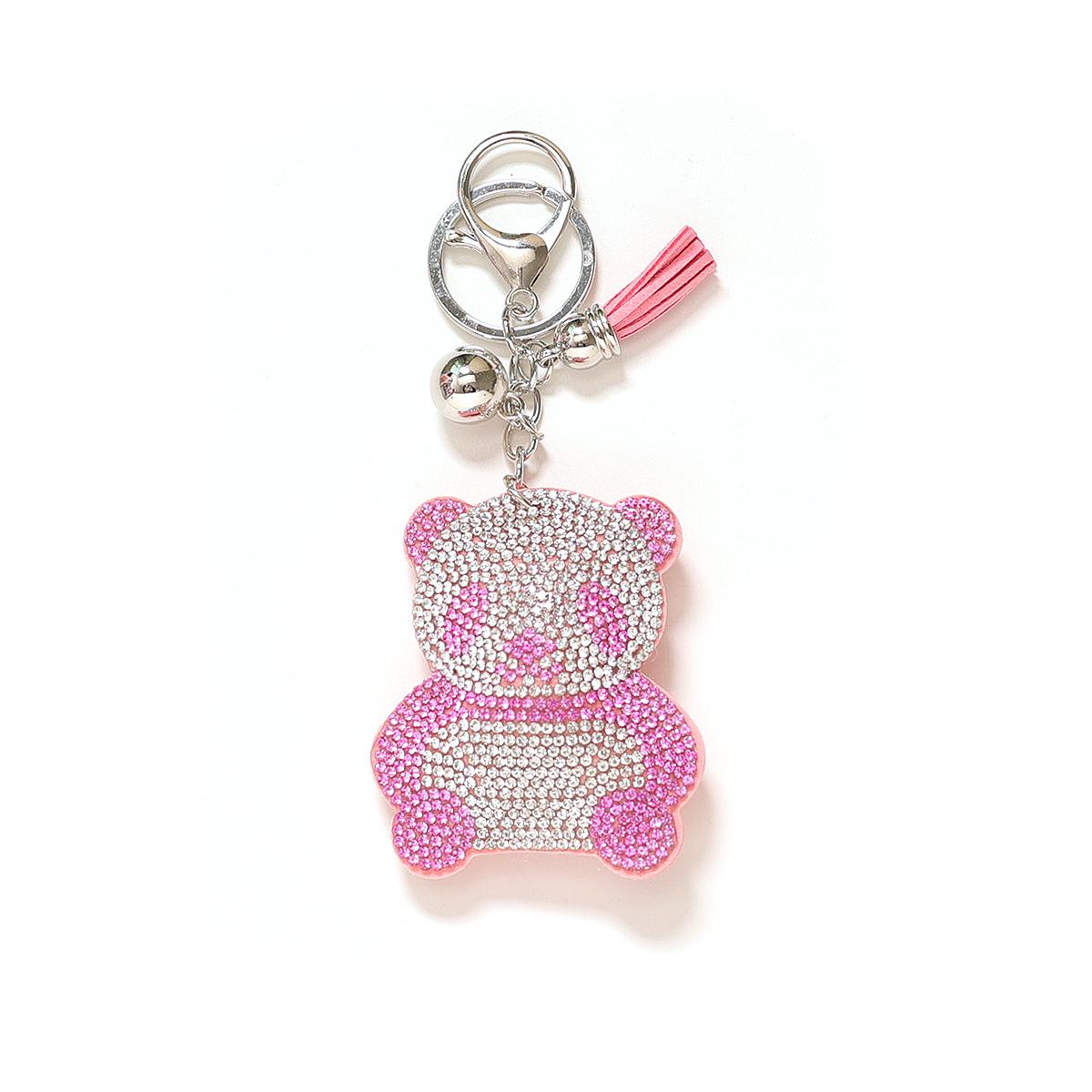 

Креативный брелок Панда: Милый мультяшный аксессуар для сумки с кисточкой-подвеской розы красного