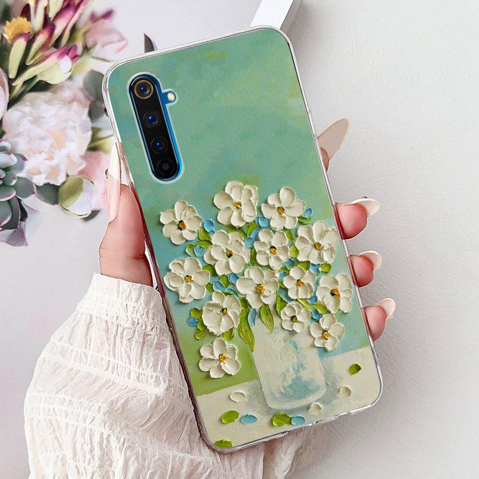 6.6" For Realme 6Pro RMX2061 RMX2063 Back Cover For Realme 6 Pro Case Clear Luxury Fashion Cute Cat Cool Funny Soft TPU Bumper