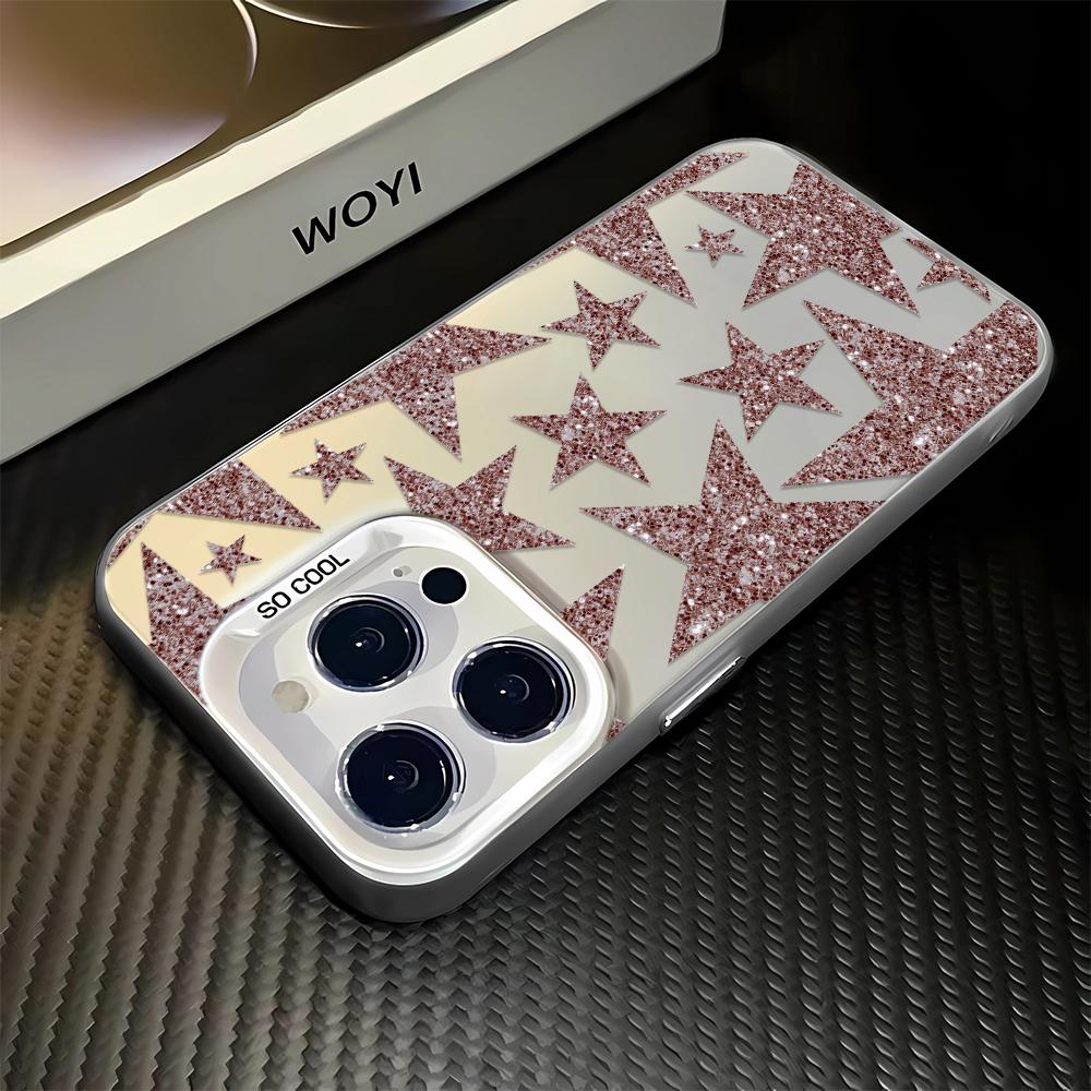 Frosted Pentagram Phone Case For IPhone 16 14 15 Plus 11 12 13 17 Pro Max Case 17 Air 16E Hard Shockproof Silicone Phone Cover
